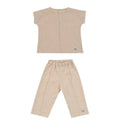 Ramie Baby/Kid Clothing Set - Beige-0