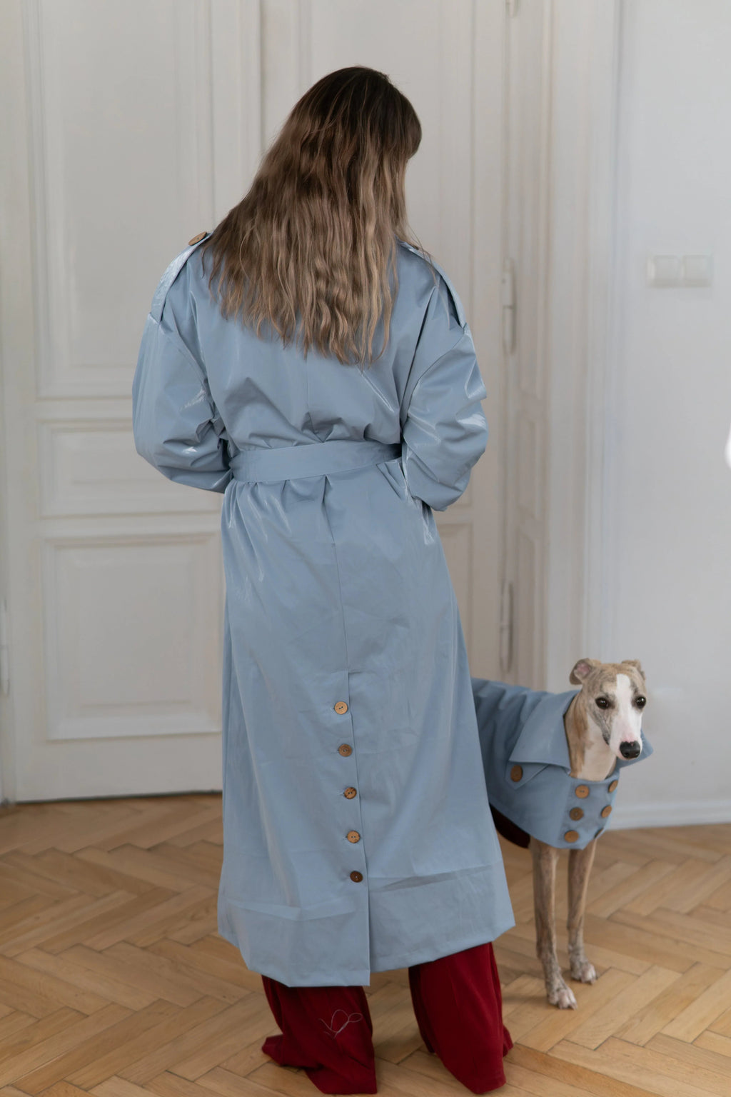 Trench Coat - Light Blue-2