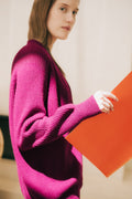 Cashmere Mix Long Ribbed Cardigan-0