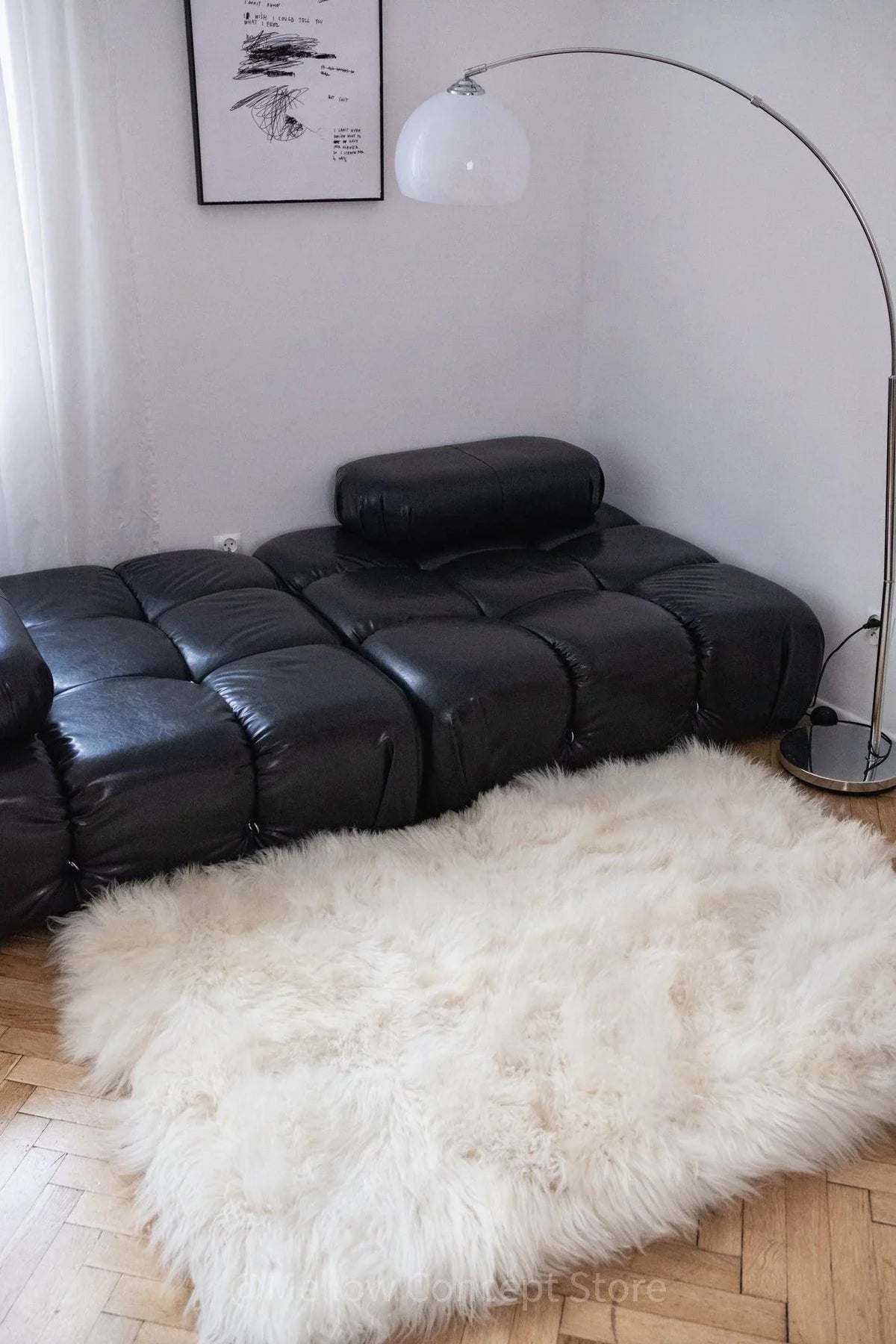 Natural Sheepskin Ivory Carpet - Rectangle-3