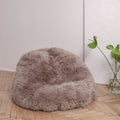 Natural Sheepskin Beanbag - Greige-0