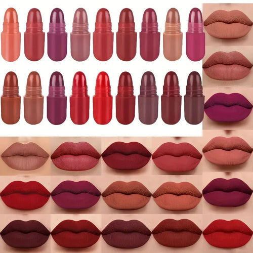 18pcs High-Pigment Matte Lipstick Set - Mini Capsule Collection for Long-Lasting Beauty-1