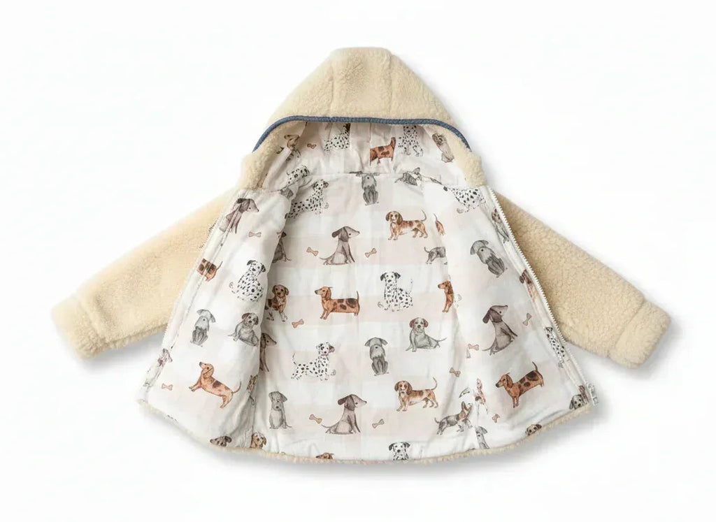 Baby/Kid Virgin Wool Jacket - White-3