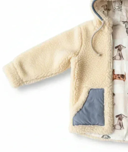 Baby/Kid Virgin Wool Jacket - Dark Grey-3