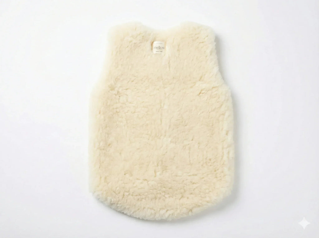 Baby/Kid Virgin Wool Vest - White/Red-1