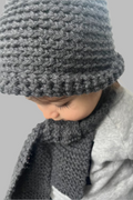 Hand-knitted wool hat for baby-0