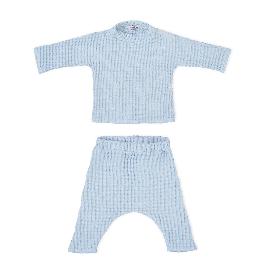 Linen Baby/Kid Clothing Set - Blue-0