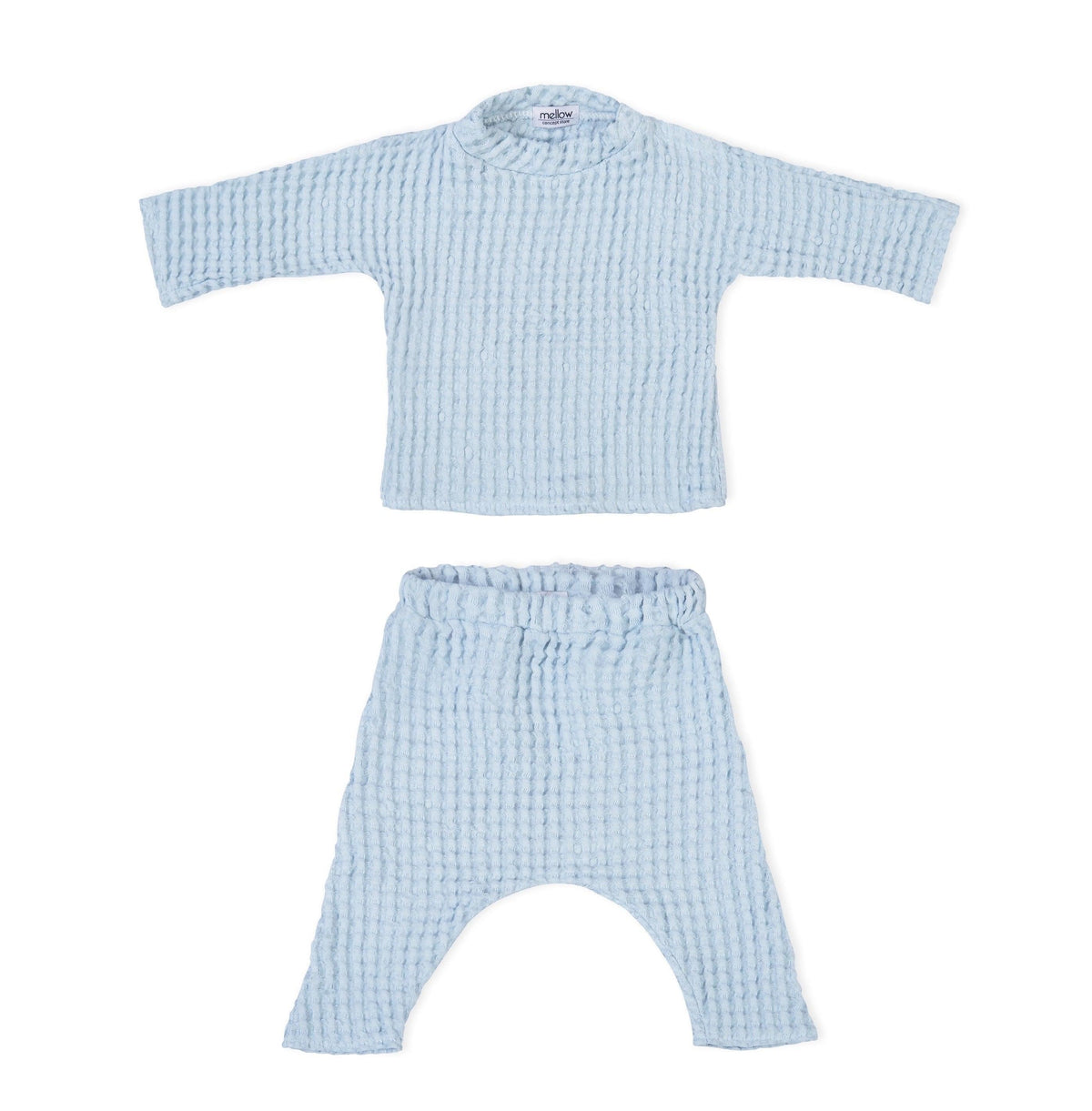 Linen Baby/Kid Clothing Set - Blue-0