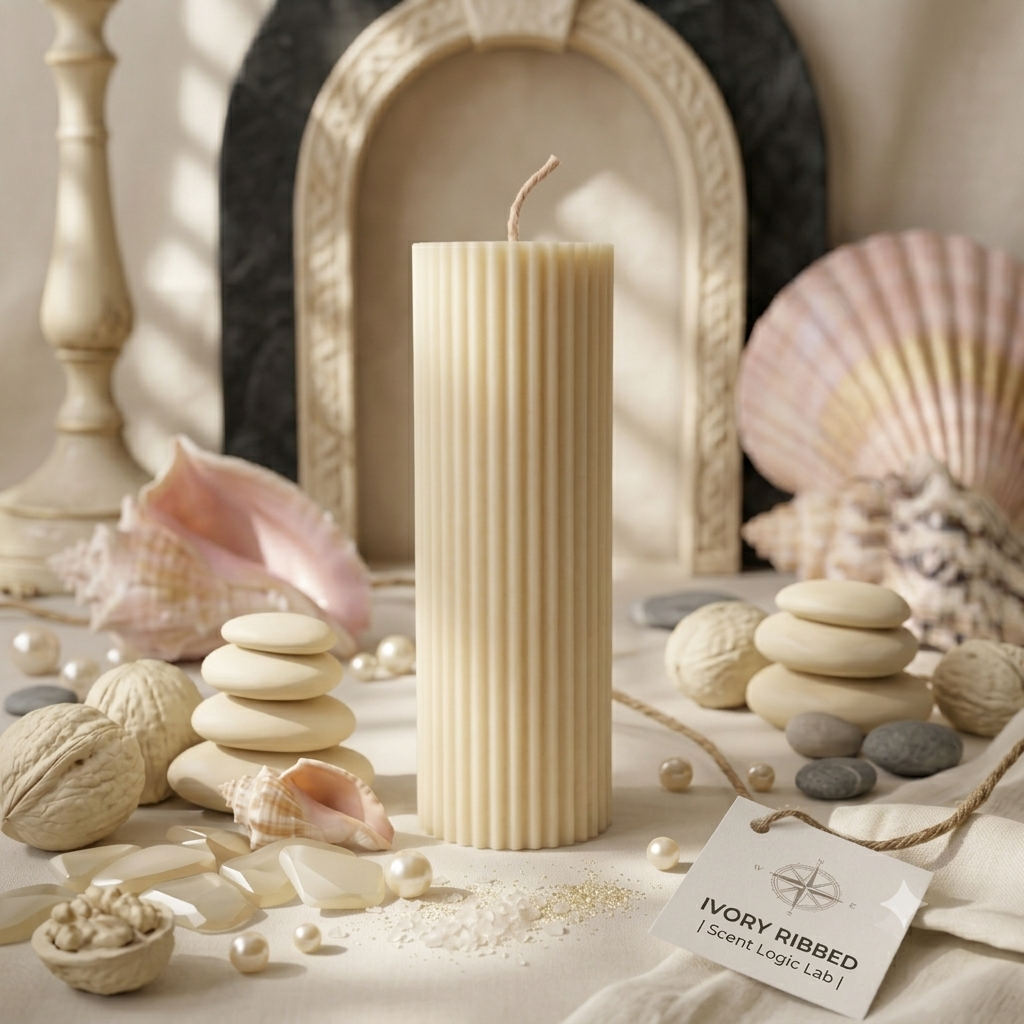 Ribbed Candle | Effortless Home Decor-0
