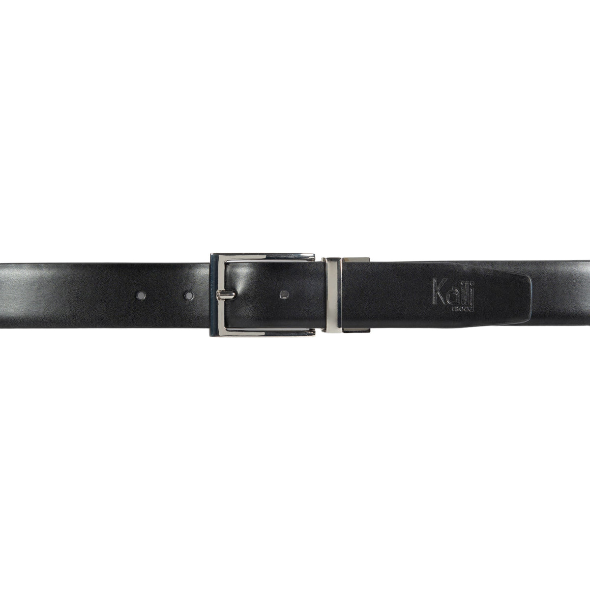K4002AFB | Cintura Uomo Doubleface in Vera Pelle, Liscia e Scamosciata. Colore Nero / Grigio. Dimensioni: cm 125 x 3,5 x 0,5 (giro vita cm 110). Confezione: Gift Box rigido fondo/coperchio-2