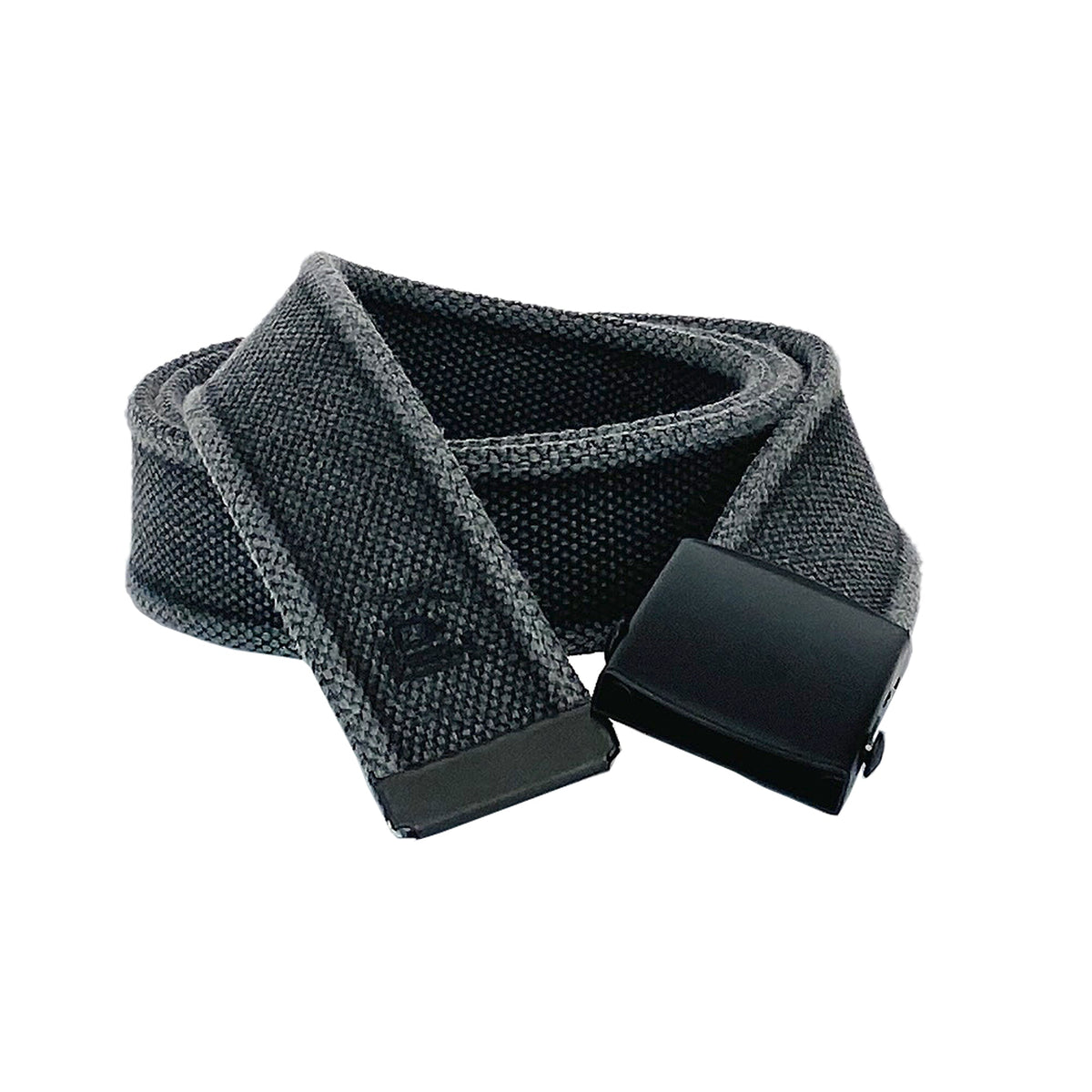 K4010KB | Belt Tape Canvas Stone Washed Col. Anthracite with Matte Black Buckle. Size: 125 x 4 x 0.5 cm One Size - Shortenable. Packaging: hard bottom/cover Gift Box-4