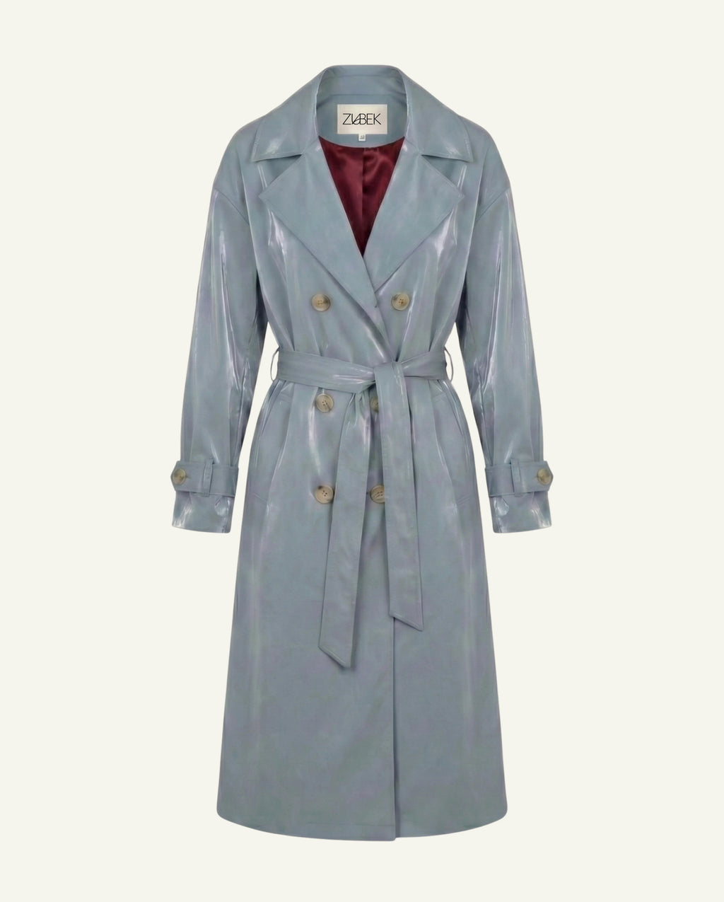 Trench Coat - Light Blue-0