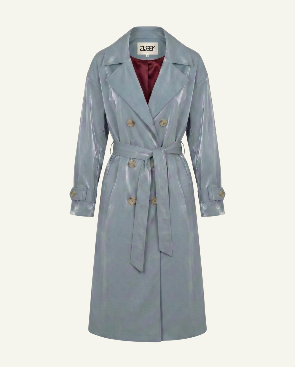 Trench Coat - Light Blue-0