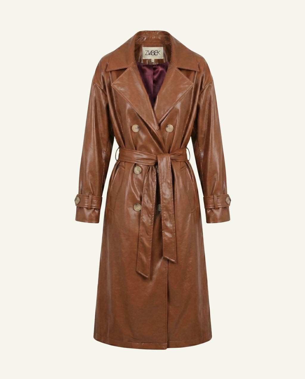 Trench Coat - Chocolate Brown-0