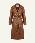 Trench Coat - Chocolate Brown-0