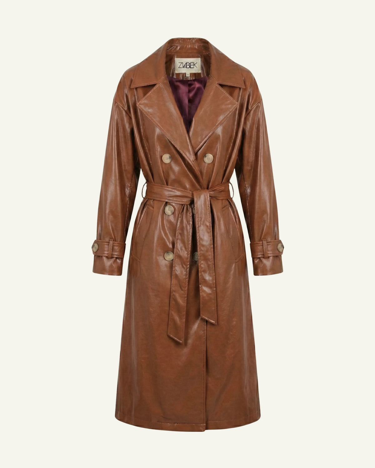 Trench Coat - Chocolate Brown-0