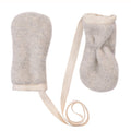 Grey Polar Bear Woolen Baby Gloves-0
