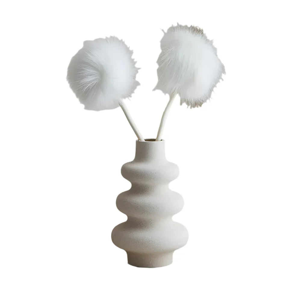 Nordic Style White Ceramic Vase Modern Home Decor-0