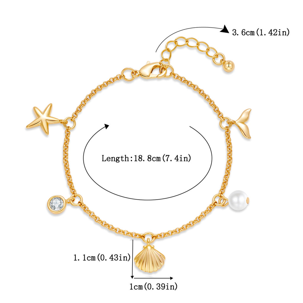 European and American Cross-border Fashion Personalized Ocean Necklace Summer Bracelet Women's Exquisite New Gift Jewelry High-end Bracelet-5