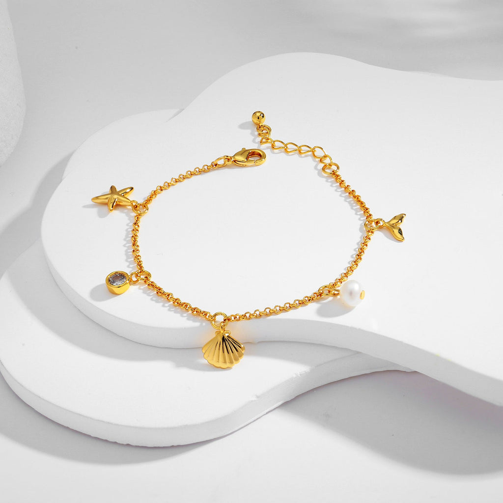 European and American Cross-border Fashion Personalized Ocean Necklace Summer Bracelet Women's Exquisite New Gift Jewelry High-end Bracelet-2