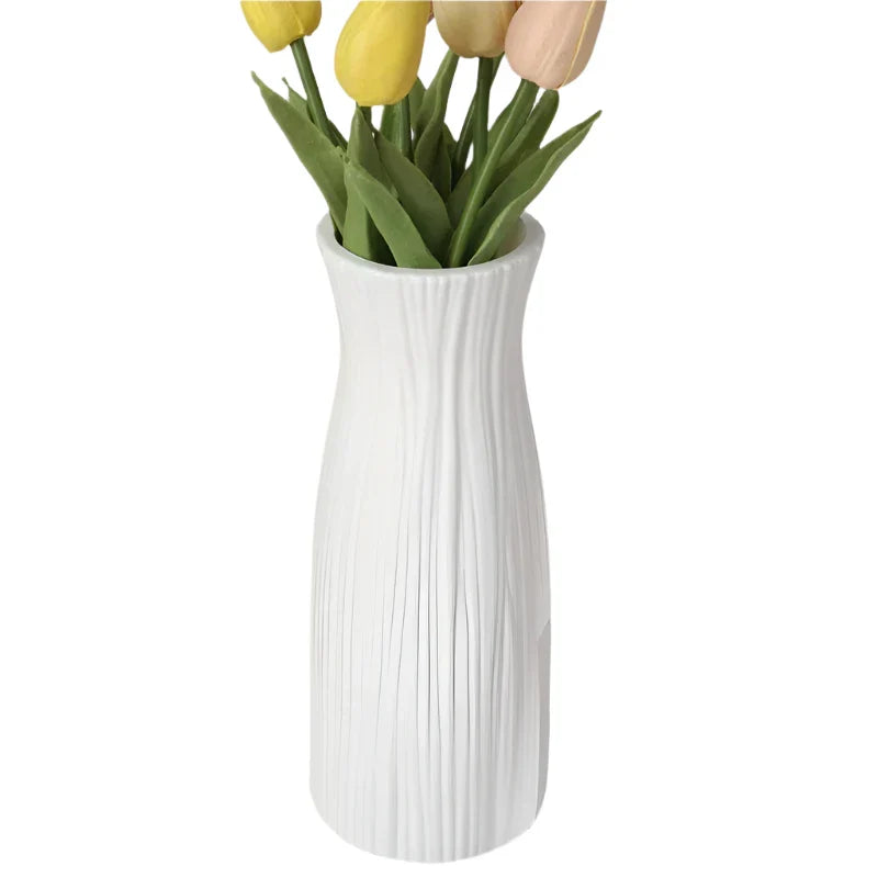 White Plastic Vase for Home and Wedding Decor-0