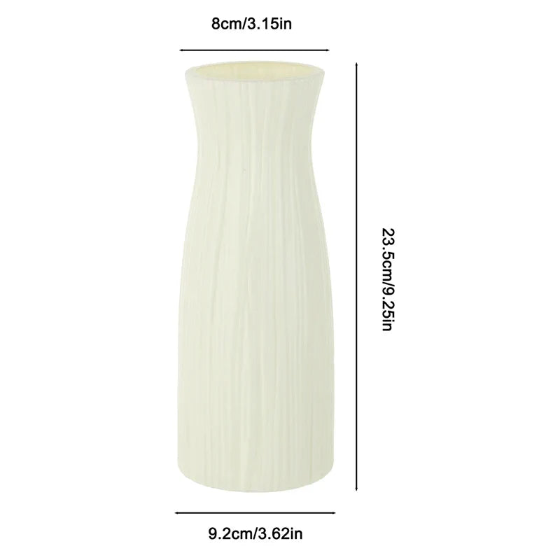 White Plastic Vase for Home and Wedding Decor-2