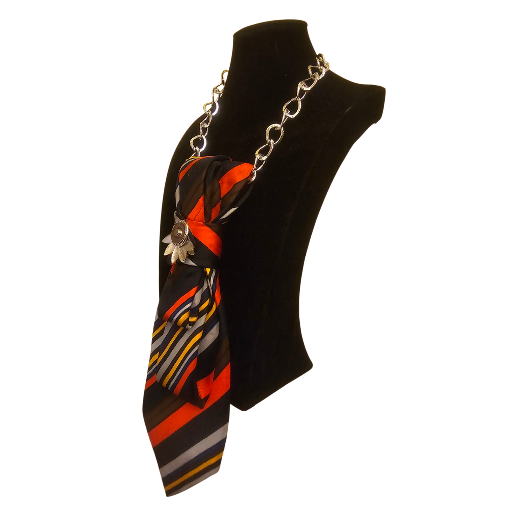 N.3 Cravatta Gioiello Stripes Fire-2