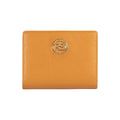 RB1080GCQ | Portafogli Donna Made in Italy in Vera Pelle grana Dollaro. Colore Cuoio. Dimensioni (da chiuso): cm 13 x 9 x 2,5-0