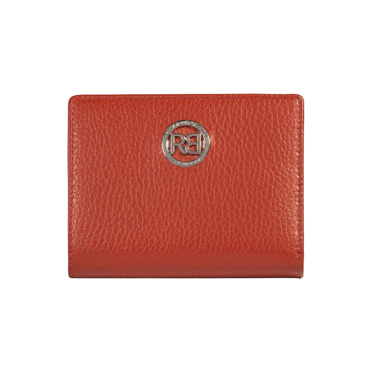 RB1080SAM | Portafogli Donna Made in Italy in Vera Pelle grana Dollaro. Colore Paprika. Dimensioni (da chiuso): cm 13 x 9 x 2,5-0