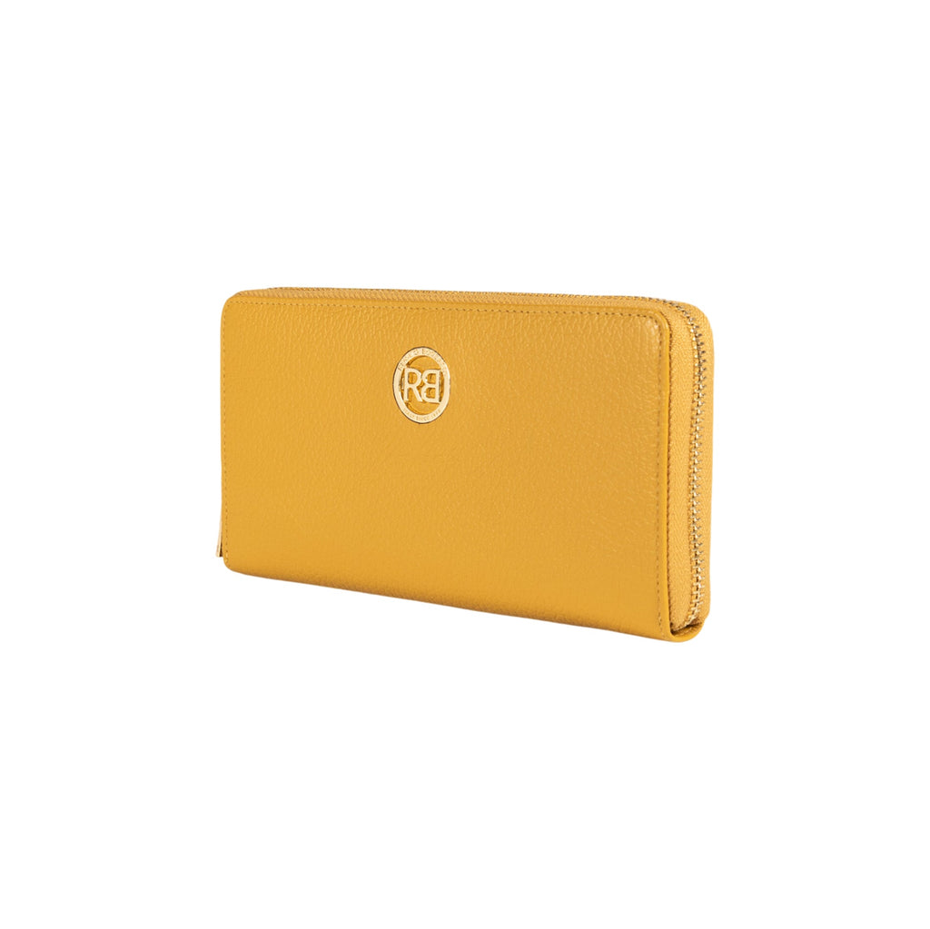 RB1081GAR | Portafogli Donna con chiusura lampo Made in Italy in Vera Pelle grana Dollaro. Colore Senape. Dimensioni: cm 20 x 10 x 2,5-1