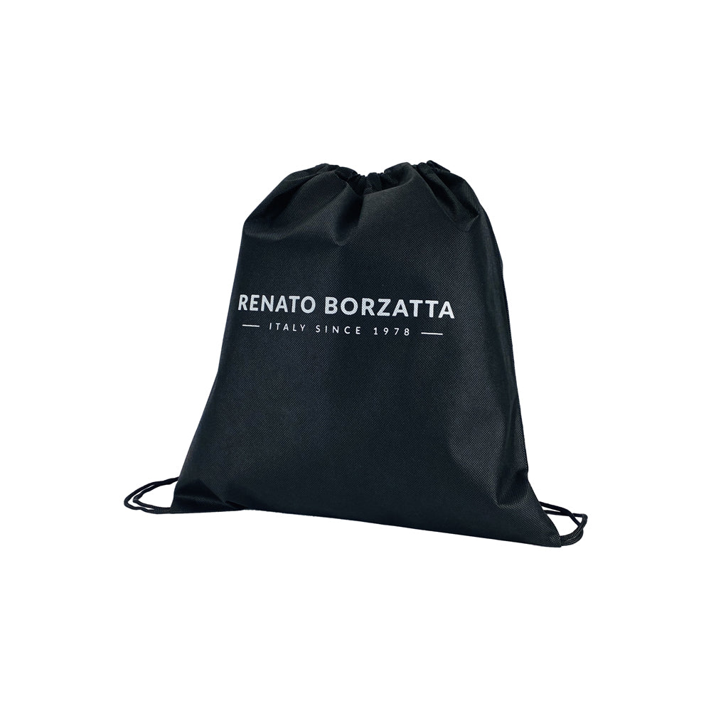 RB2002D | Nylon/Vera Leather Shoulder Bag, with light grain. Zipper closure and adjustable shoulder strap - Blue color - Size: 15.5 x 21 x 7 cm. Packaging: Non-Woven Fabric Bag-3