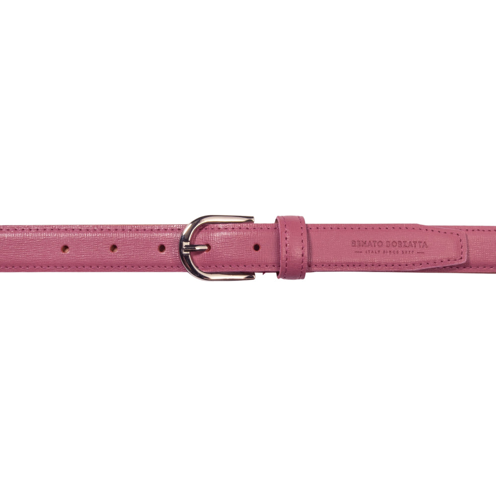 RB4016BS | Cintura Donna Made in Italy in Vera Pelle Saffiano. Colore Peonia-1