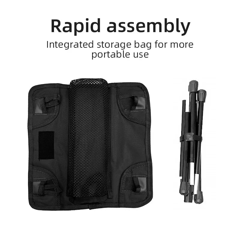 Portable Aluminum Folding Camping Stool with Storage-2