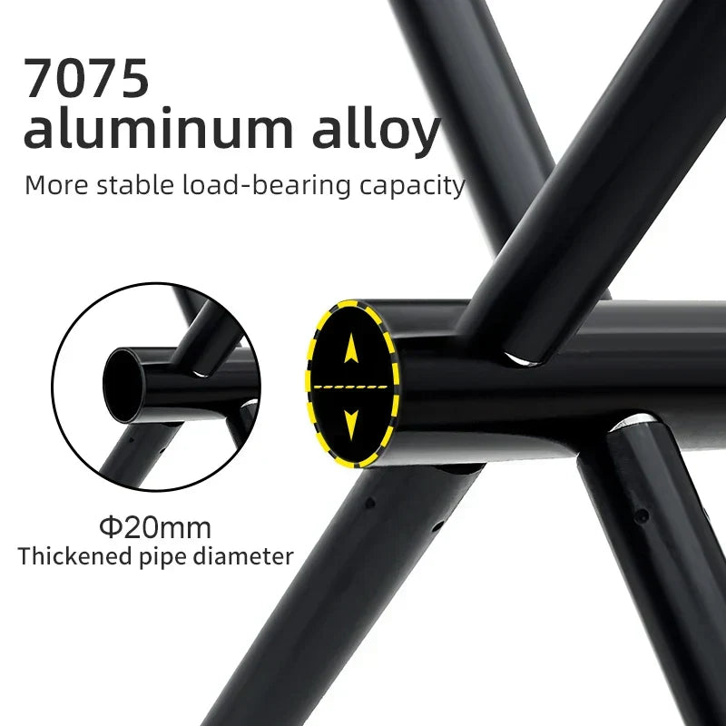 Portable Aluminum Folding Camping Stool with Storage-1