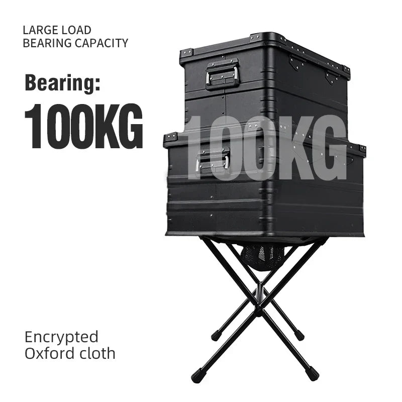 Portable Aluminum Folding Camping Stool with Storage-4