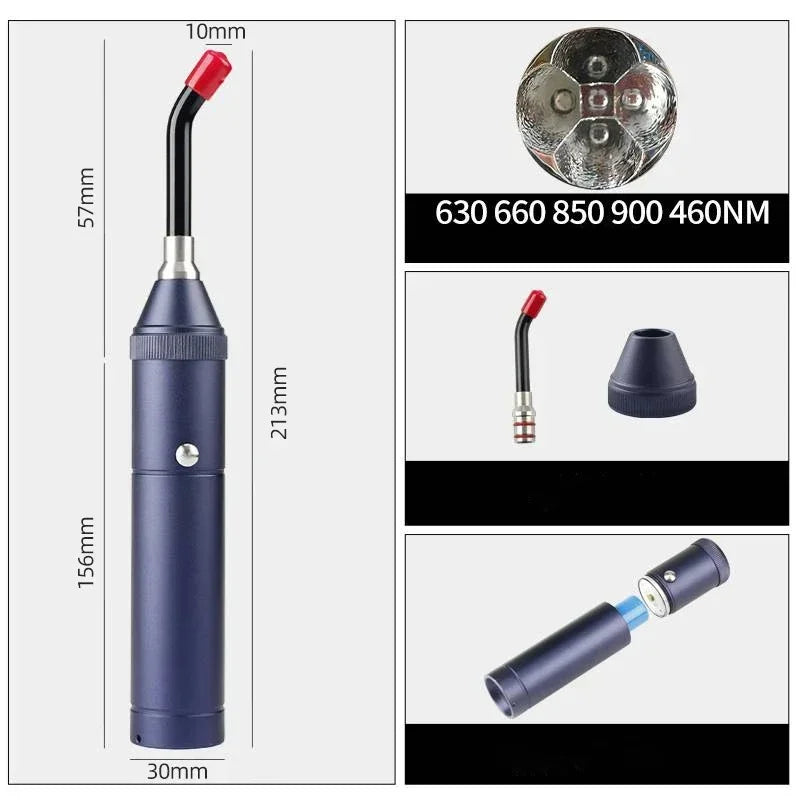 3-in-1 Red Light Therapy Wand Infrared & Blue Light Blue-4