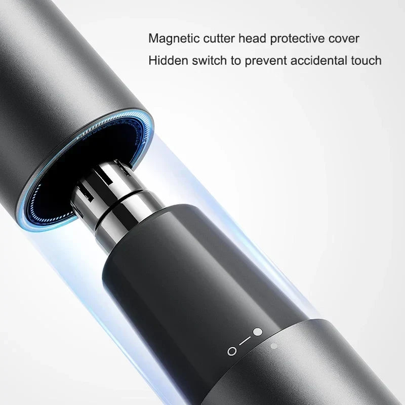 Rechargeable Electric Nose Hair Trimmer Portable Painless Clipper Black-3