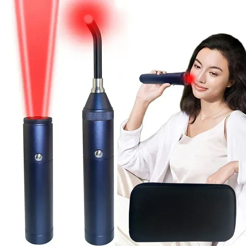 3-in-1 Red Light Therapy Wand Infrared & Blue Light Blue-0