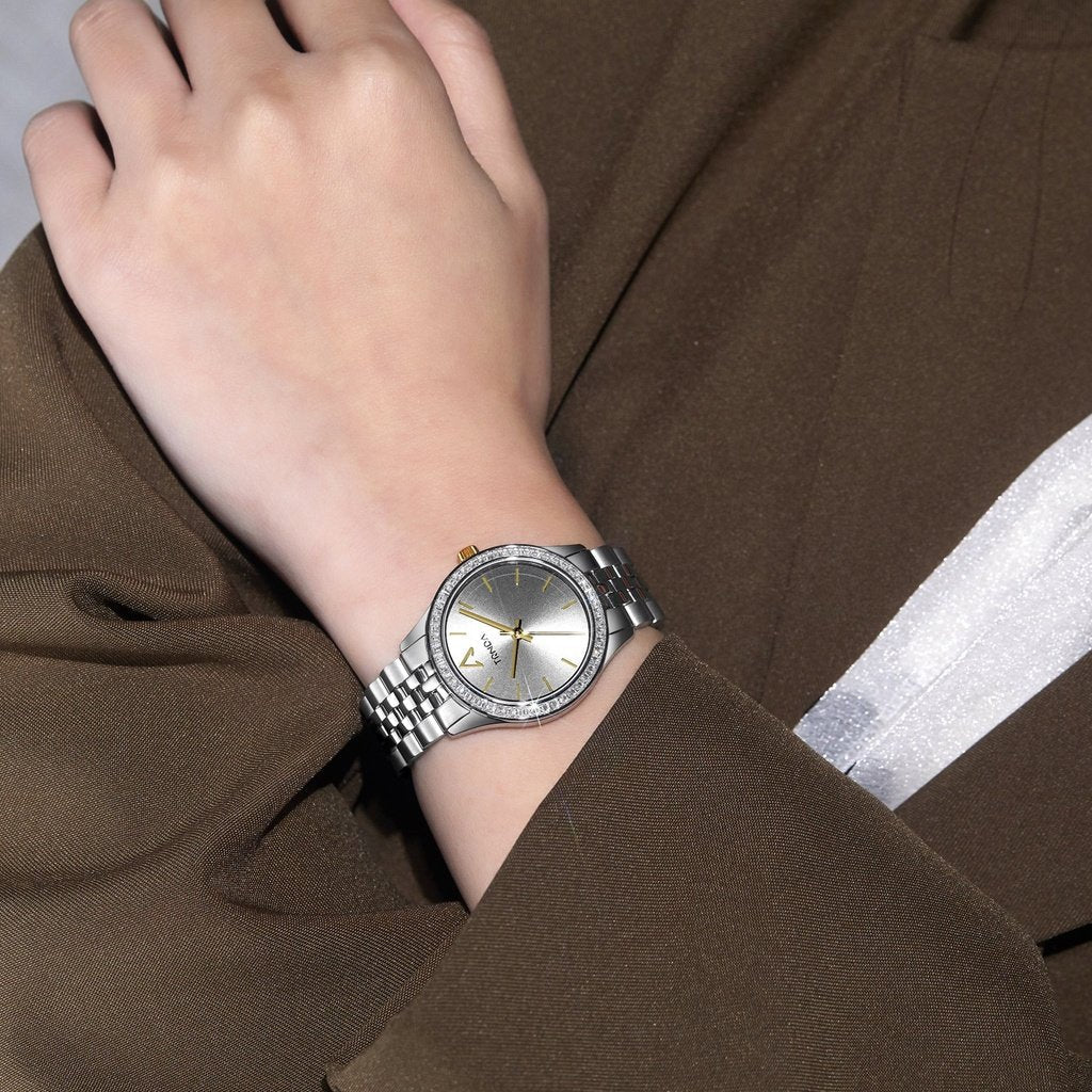 Trnda Women's Silver Stainless Steel Watch, Gray Dial | Trnda32mm-1