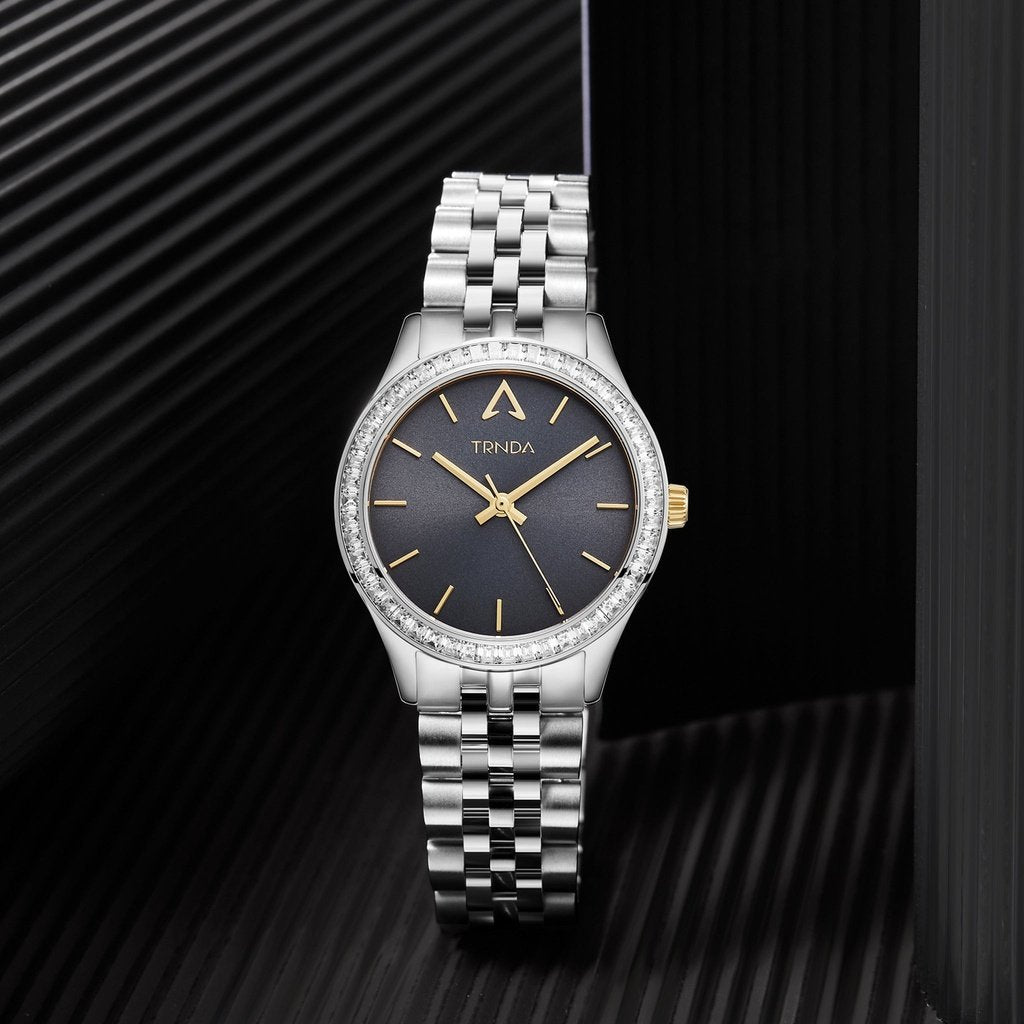 Trnda Women's Silver Stainless Steel Watch, Gray Dial | Trnda32mm-4