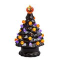 Lighted Ceramic Halloween Tree Tabletop Halloween Decoration Halloween Tree Pumpkin Light-0