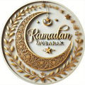 Ramadan Mubarak Aluminum Crescent Star Decor-0