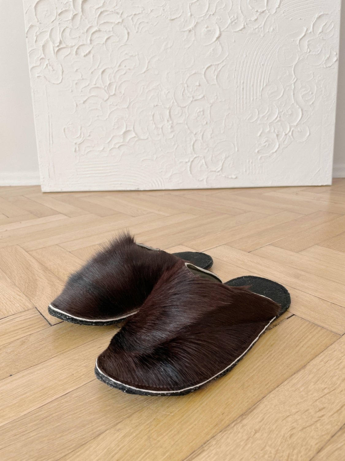 Adult Natural Goat skin Slippers - Mio NEGOZIO 🌹💐Mellow Concept StoreMellow Concept Store