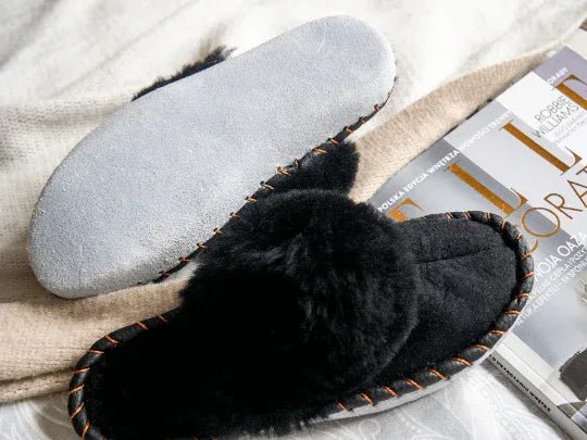 Adult Natural Sheepskin Mules - Black - Mio NEGOZIO 🌹💐Mellow Concept StoreMellow Concept Store