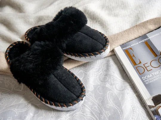 Adult Natural Sheepskin Mules - Black - Mio NEGOZIO 🌹💐Mellow Concept StoreMellow Concept Store