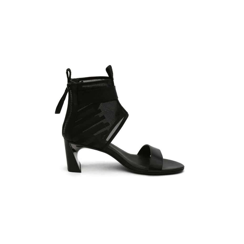 Open Toe Sandals with Wide Mesh Ankle Straps-2