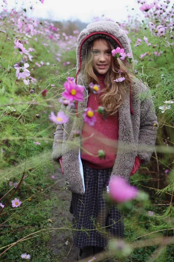 Baby/Kid Jacket in Teddy Wool - Melange Brown - Mio NEGOZIO 🌹💐MellowConceptStoreMellowConceptStore