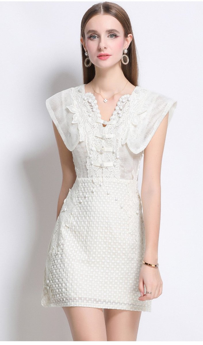 Blanche Romantic Cap Sleeve Lightweight Dress-3