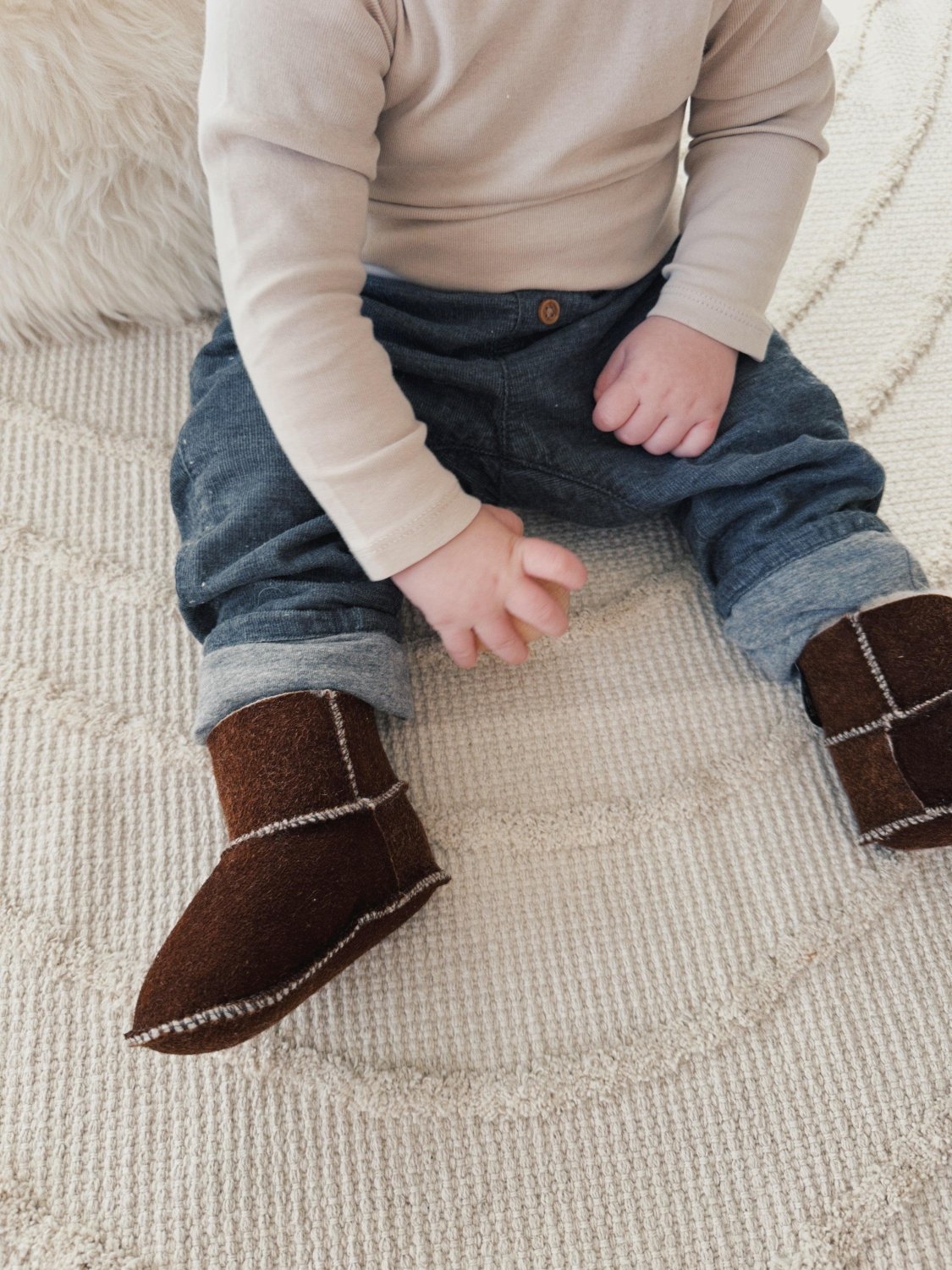 Brown Baby Natural Sheepskin Boots - Mio NEGOZIO 🌹💐MellowConceptStoreMellowConceptStore