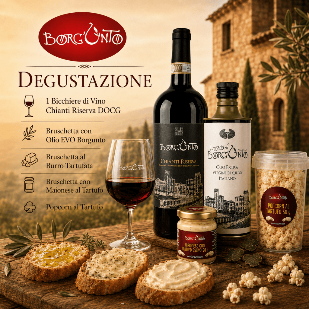 Degustazione Chianti Riserva DOCG, Bruschette EVO, Burro Tartufato, Maionese al Tartufo, Popcorn al Tartufo-0